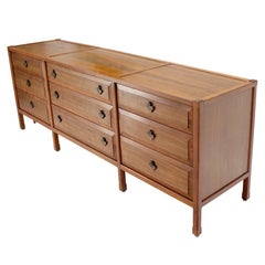 Long 9 Beveled Front Drawers Dresser Credenza by Widdicomb