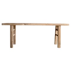 Long 90" Reclaimed Elm Wood Console Table