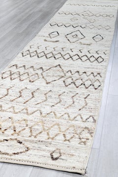 Long Abstract Tribal Tulu in White Field