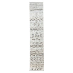 Long Abstract Tribal Tulu in White Field