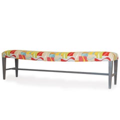 Long Accent Bench with Bowed Seat