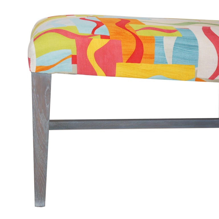 Long Accent Bench with Bowed Seat In New Condition For Sale In Greenwich, CT