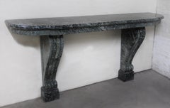Long and Fine Early 20th Century Hand Carved Marble Console
