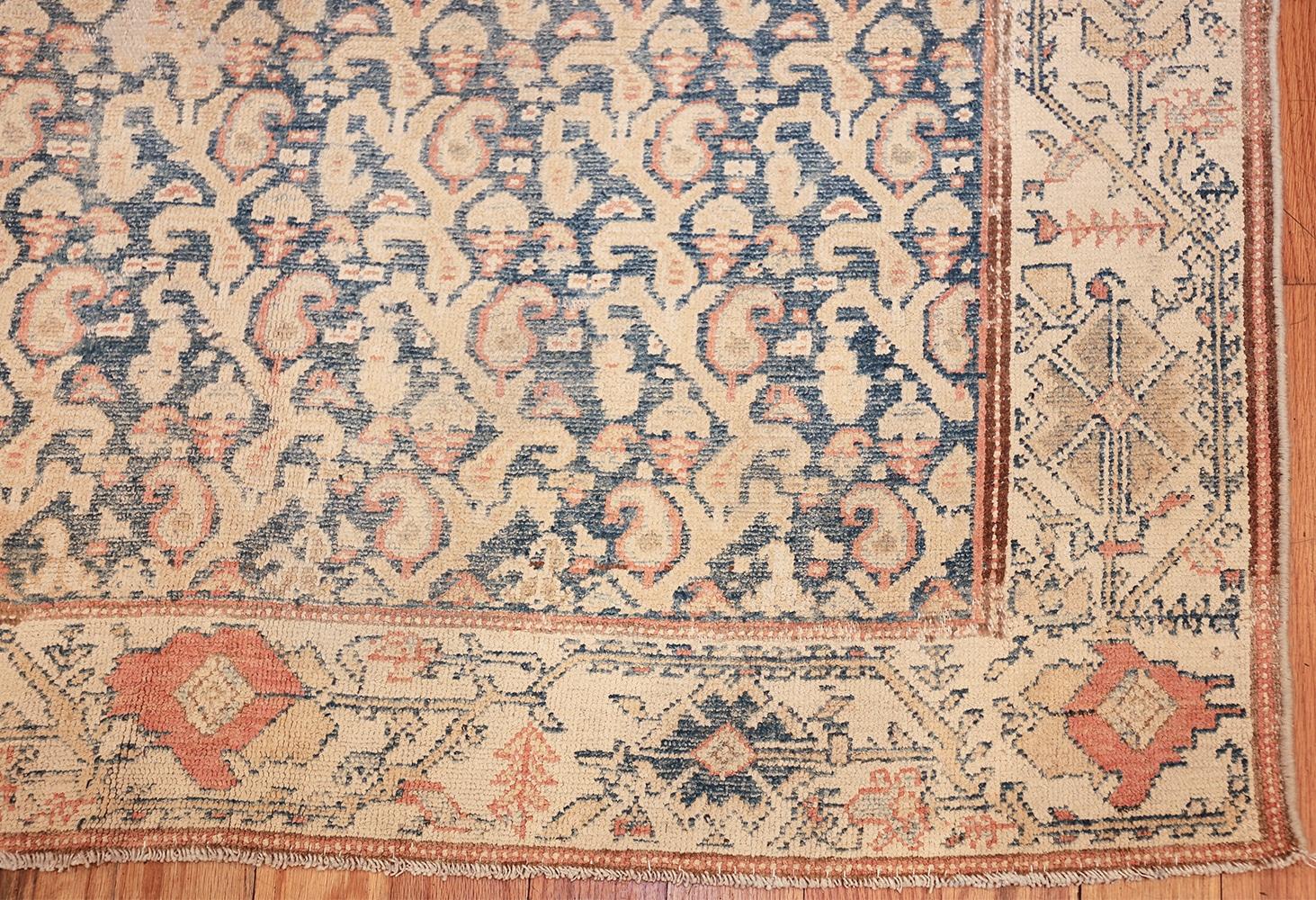 Hand-Knotted Antique Persian Paisley Design Malayer Rug. 4' 3