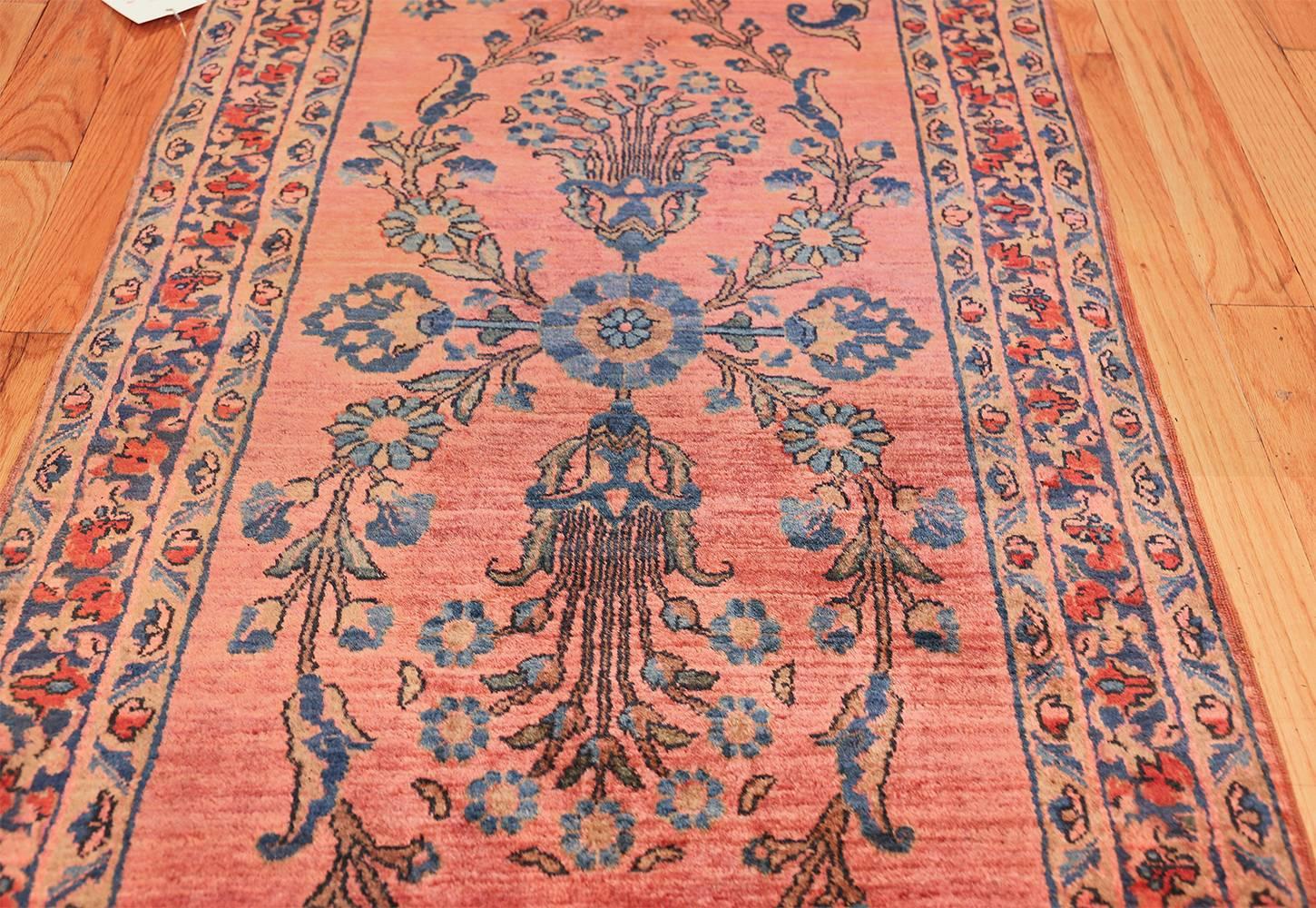 20th Century Long and Narrow Antique Persian Sarouk Runner Rug