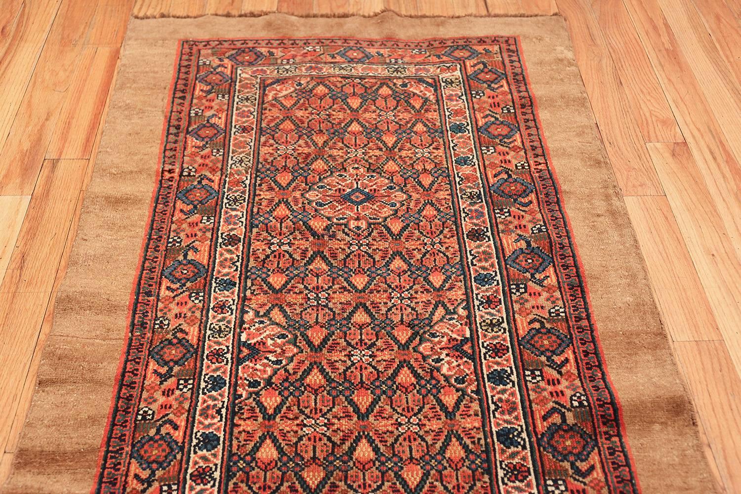 20th Century Long and Narrow Antique Tribal Persian Serab Runner Rug