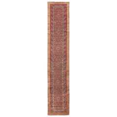Long and Narrow Antique Tribal Persian Serab Runner Rug