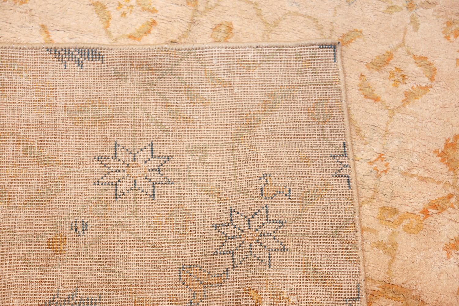 Lana Tappeto Runner lungo e stretto di lusso avorio indiano Agra Antique 4'6