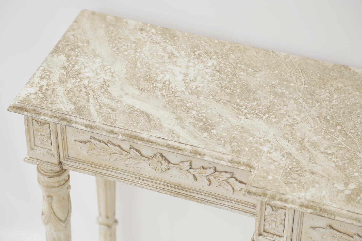 Neoclassical Long and Narrow Painted Louis XVI Console