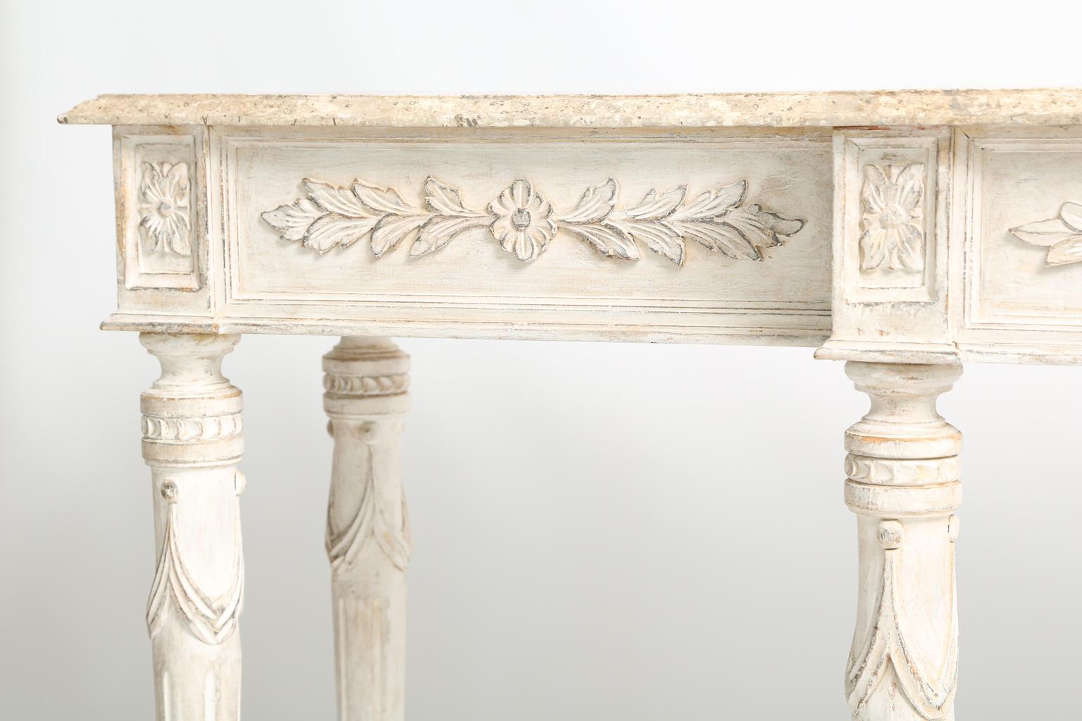 Mid-20th Century Long and Narrow Painted Louis XVI Console