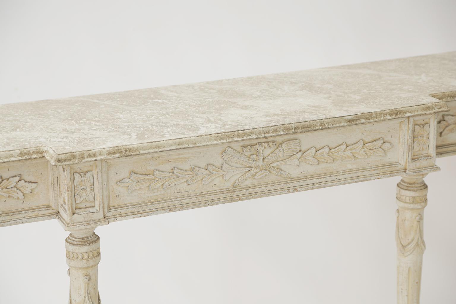 Long and Narrow Painted Louis XVI Console 1