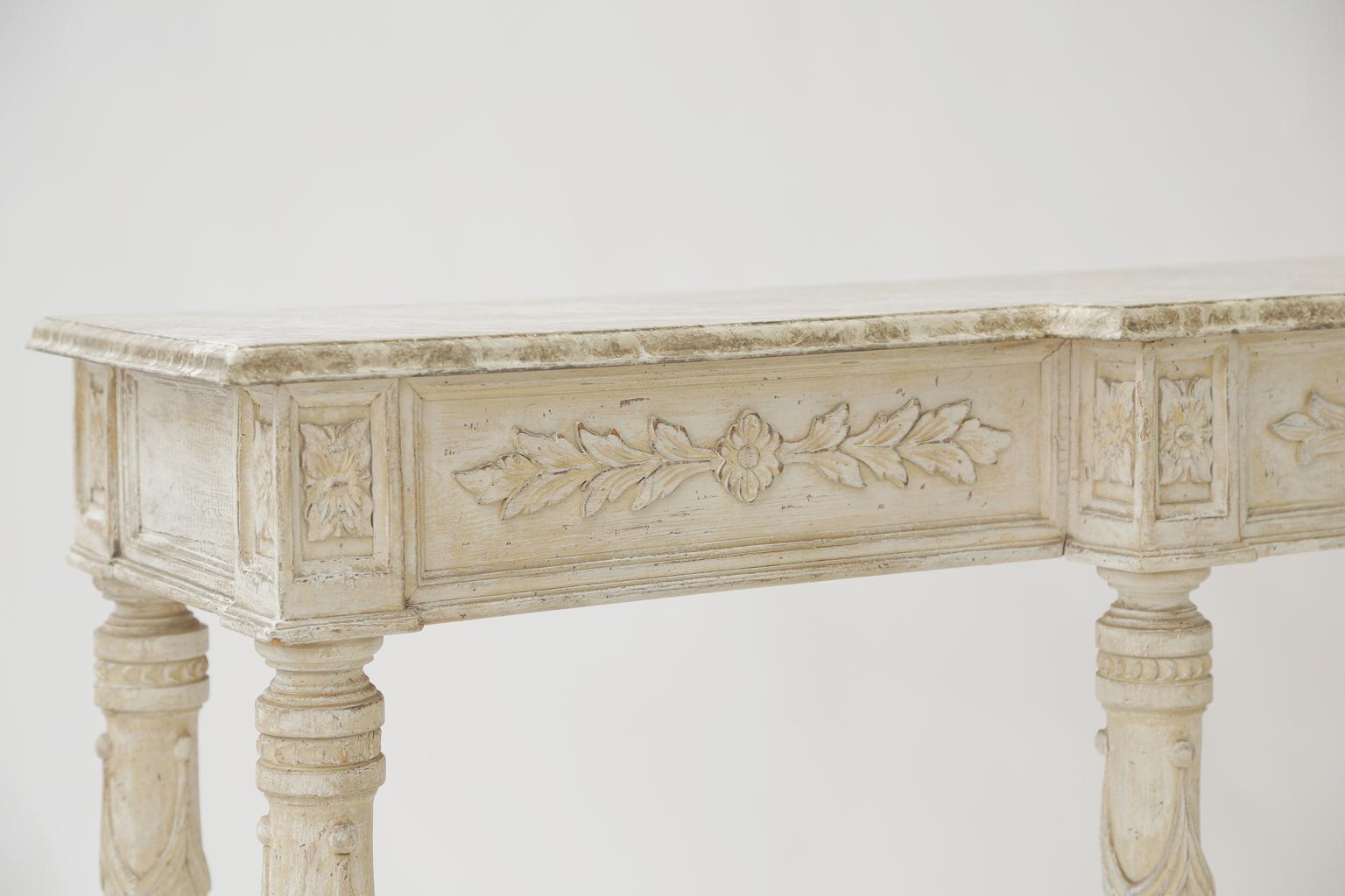 Long and Narrow Painted Louis XVI Console 2