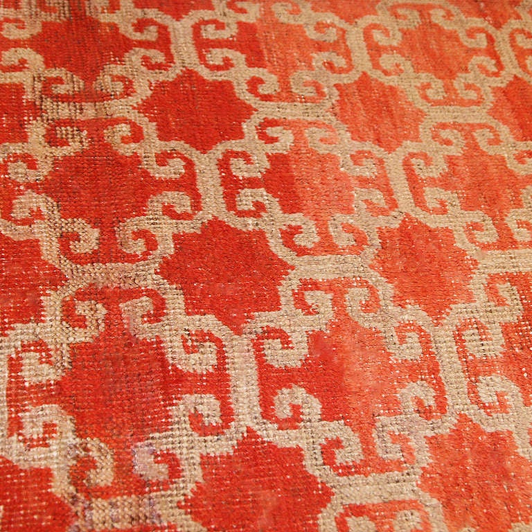 Turkestan Antique Khotan Carpet. Size: 7 ft 2 in x 14 ft 2 in For Sale