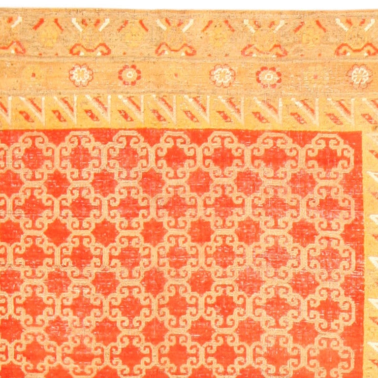 Antiker Khotan-Teppich. Größe: 7 Fuß 2 Zoll x 14 Fuß 2 Zoll (Handgeknüpft) im Angebot