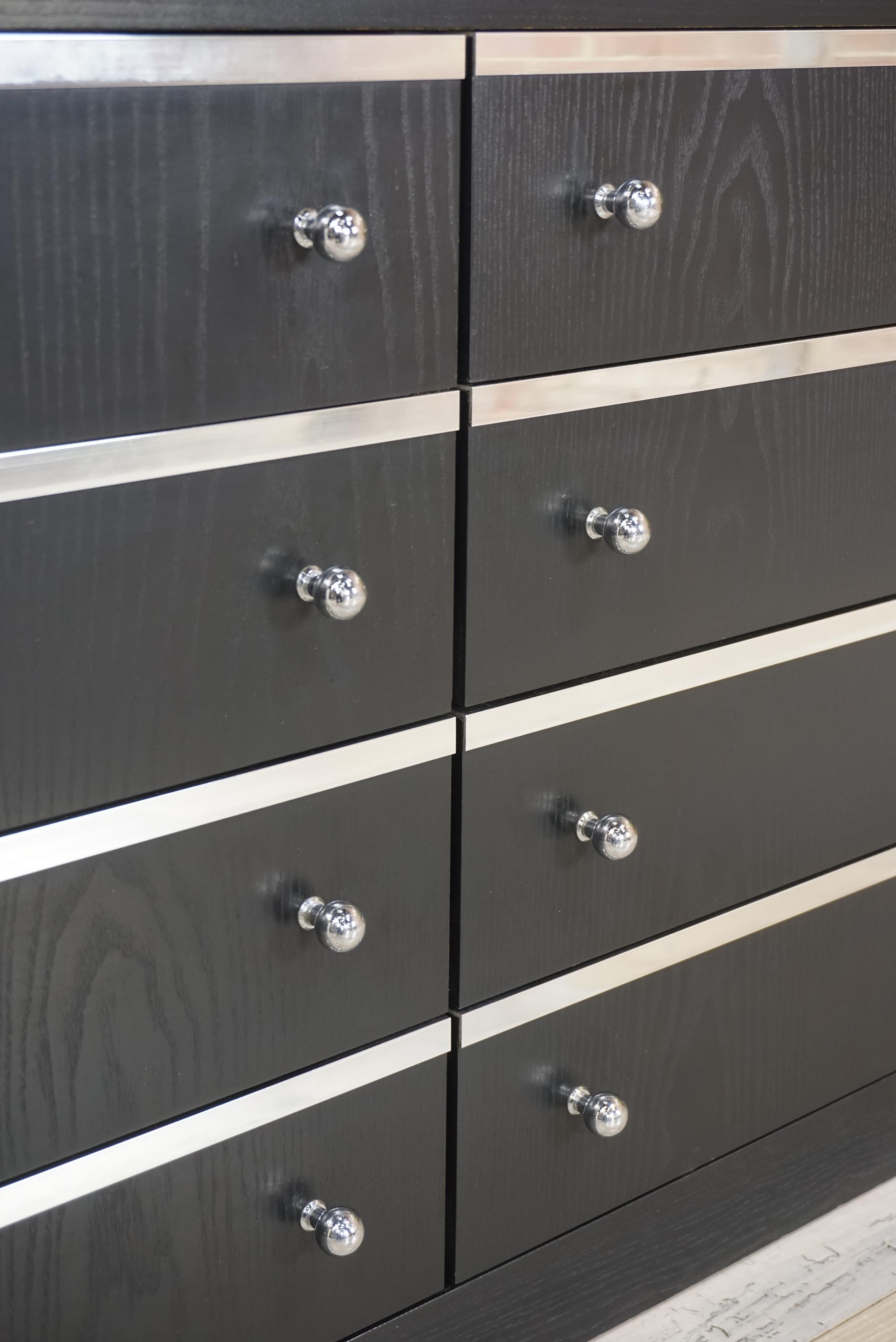 chrome chest of drawers