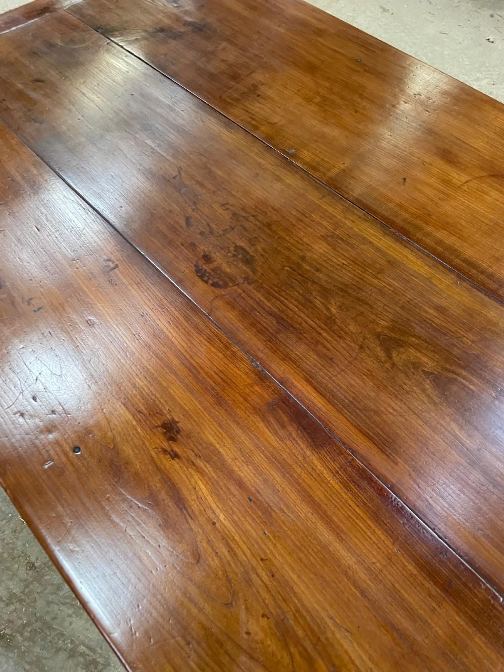 Long and wide antique cherrywood farmhouse table 3