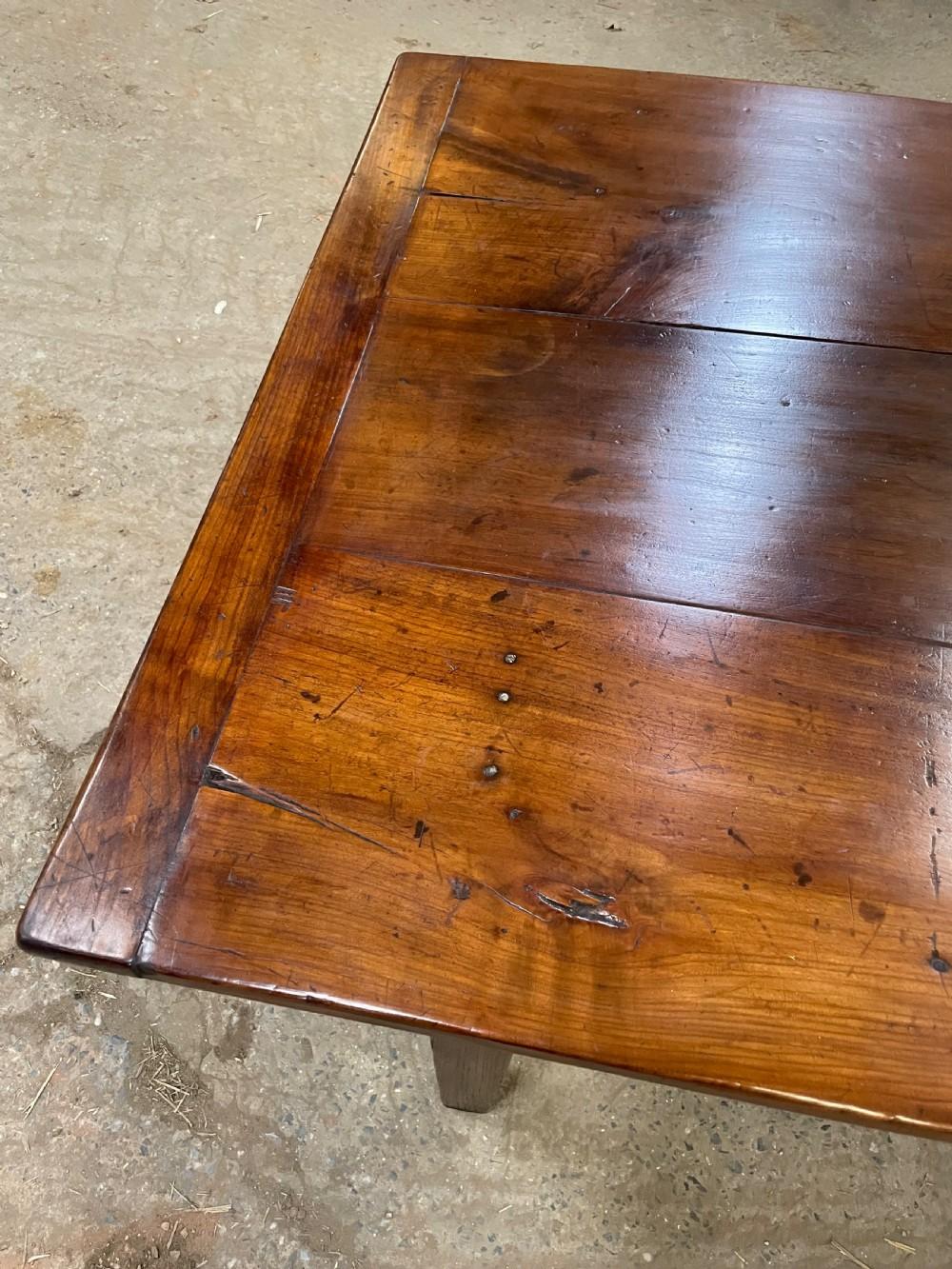 Long and wide antique cherrywood farmhouse table 4