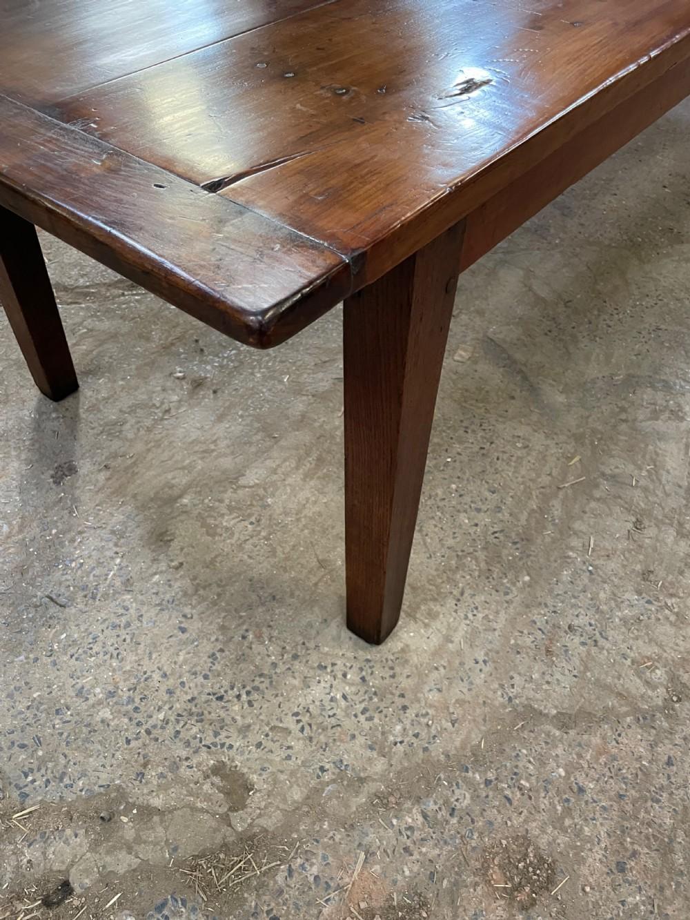 Long and wide antique cherrywood farmhouse table 5
