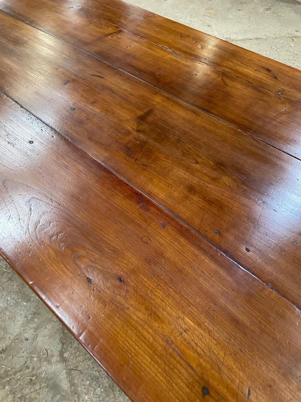 Long and wide antique cherrywood farmhouse table 1