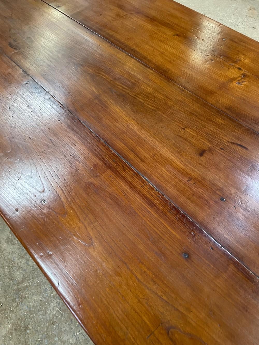 Long and wide antique cherrywood farmhouse table 2