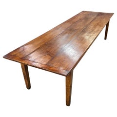 Long and wide antique cherrywood farmhouse table