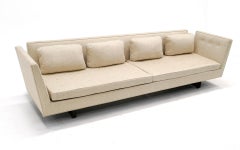 Long Angle Arm Sofa by Edward Wormley for Dunbar, Off White, Completely Original