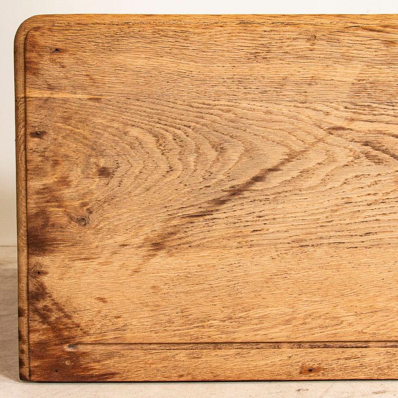 Long Antique Bleached Oak Sideboard Buffet from France 7