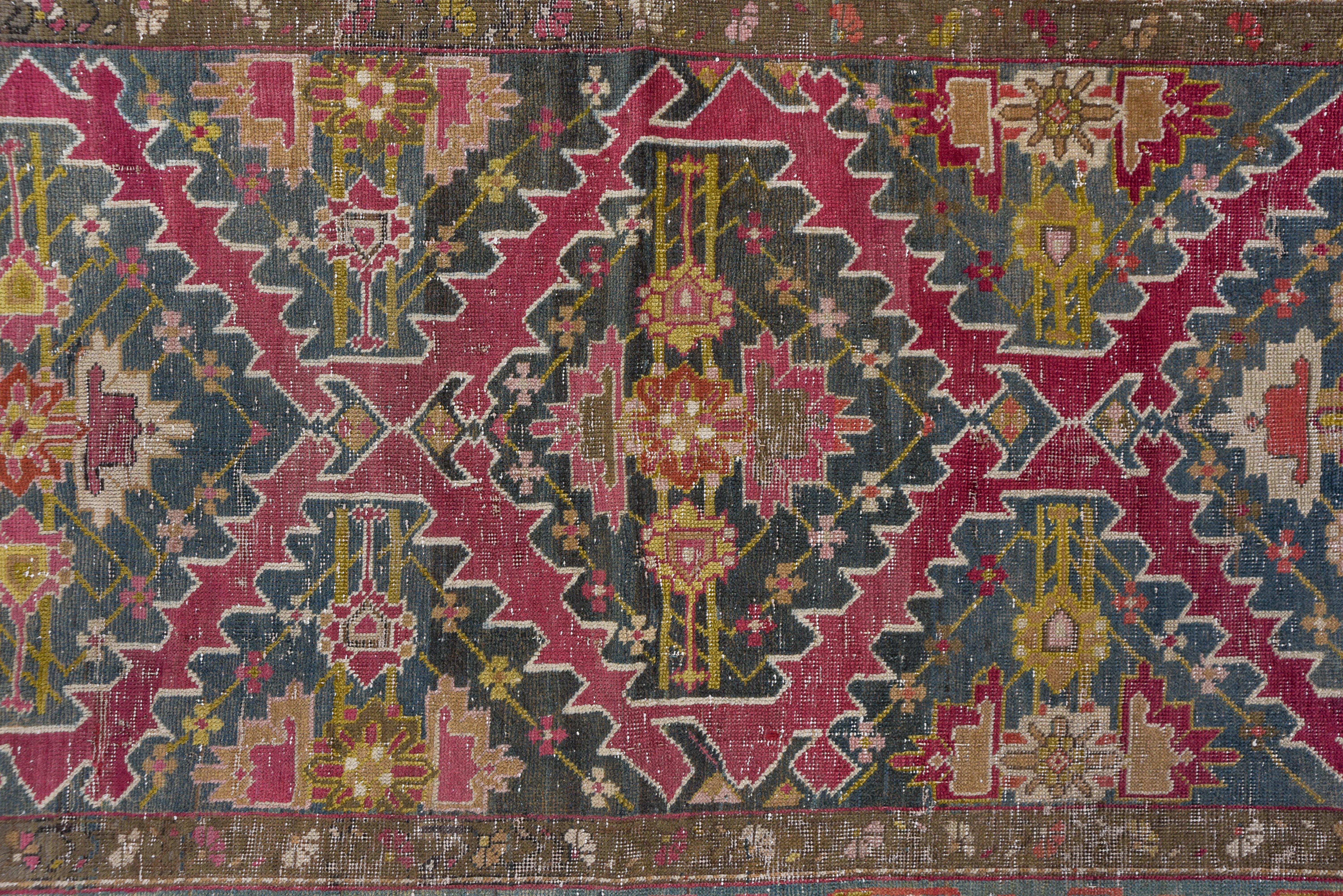 Long Antique Caucasian Karabagh Runner, Colorful, circa 1910s In Good Condition In New York, NY