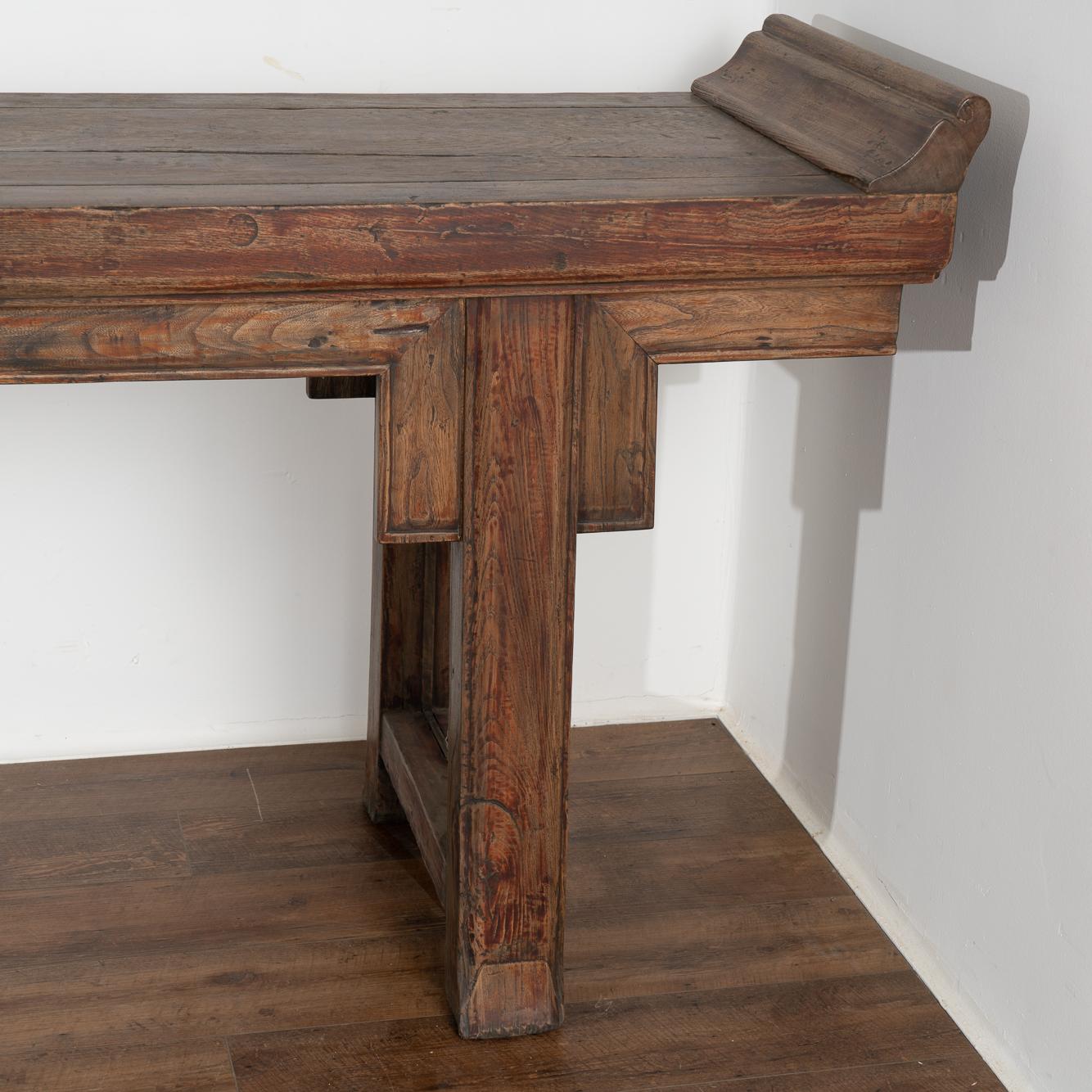 Long Antique Chinese Console Table Alter Table, circa 1780-1800 4