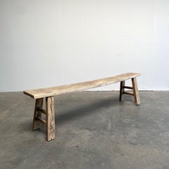 Long Antique Elm Wood Bench or Table
