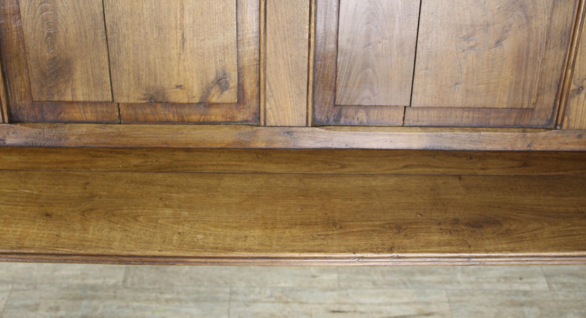 Long Antique French Chestnut Bench 5