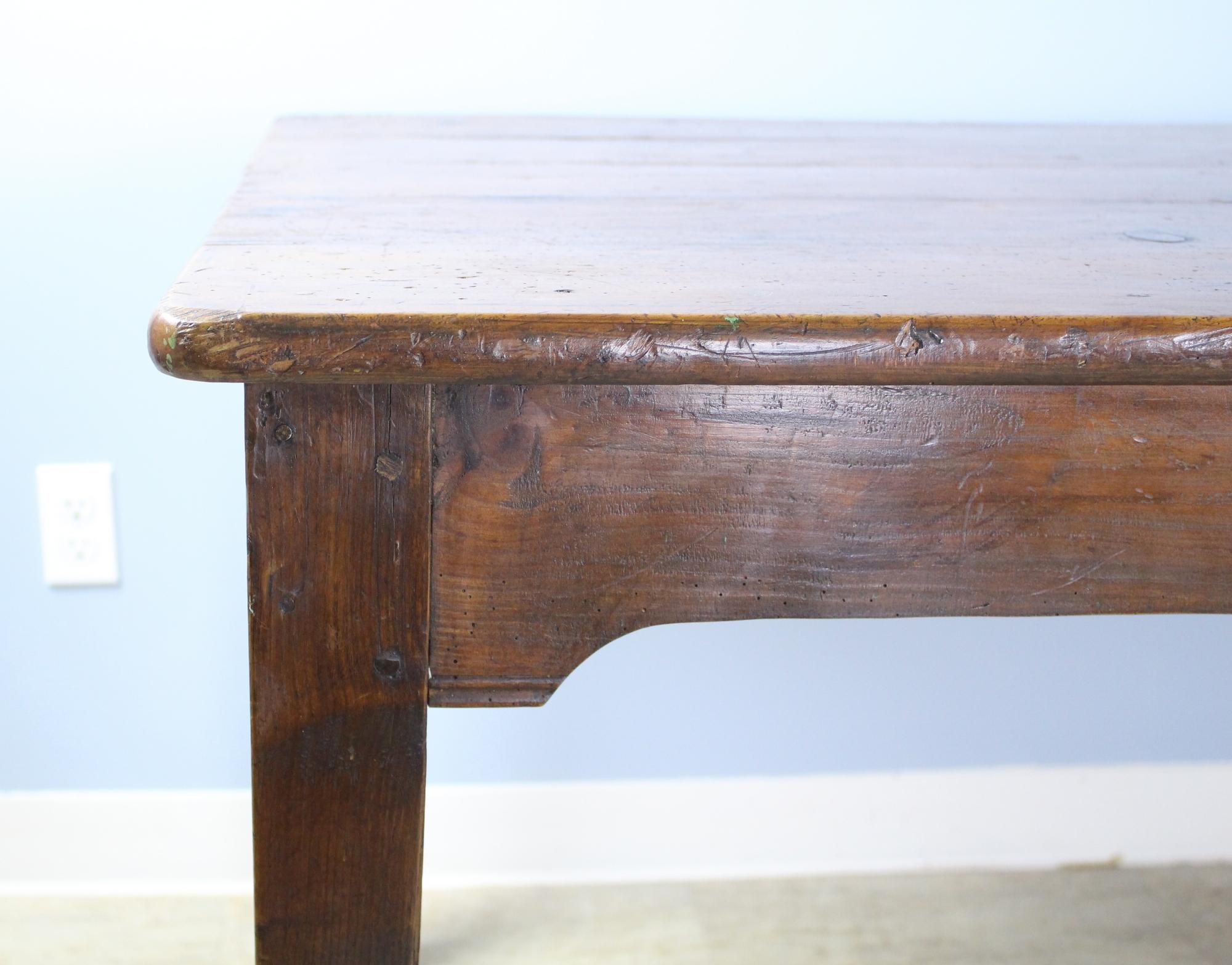 Long Antique French Pine Farm Table 5