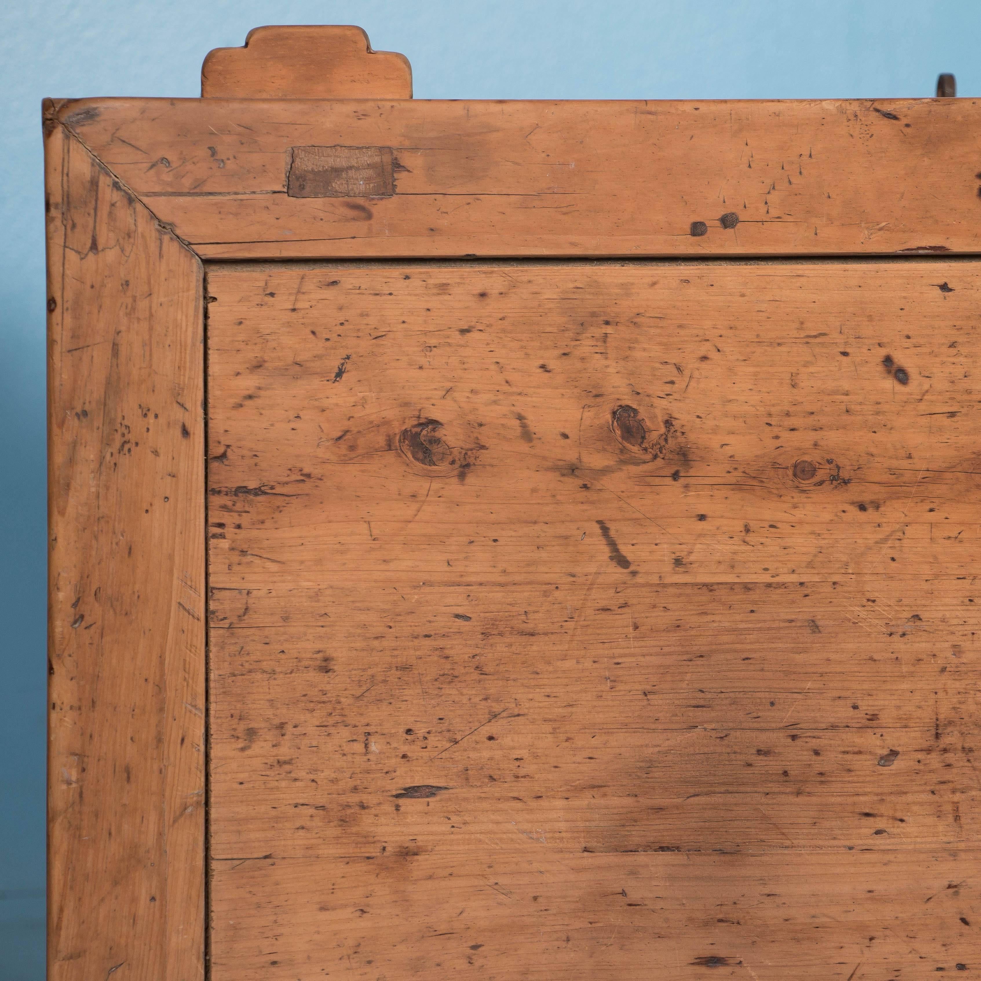 Long Antique Natural Pine Chinese Sideboard 4