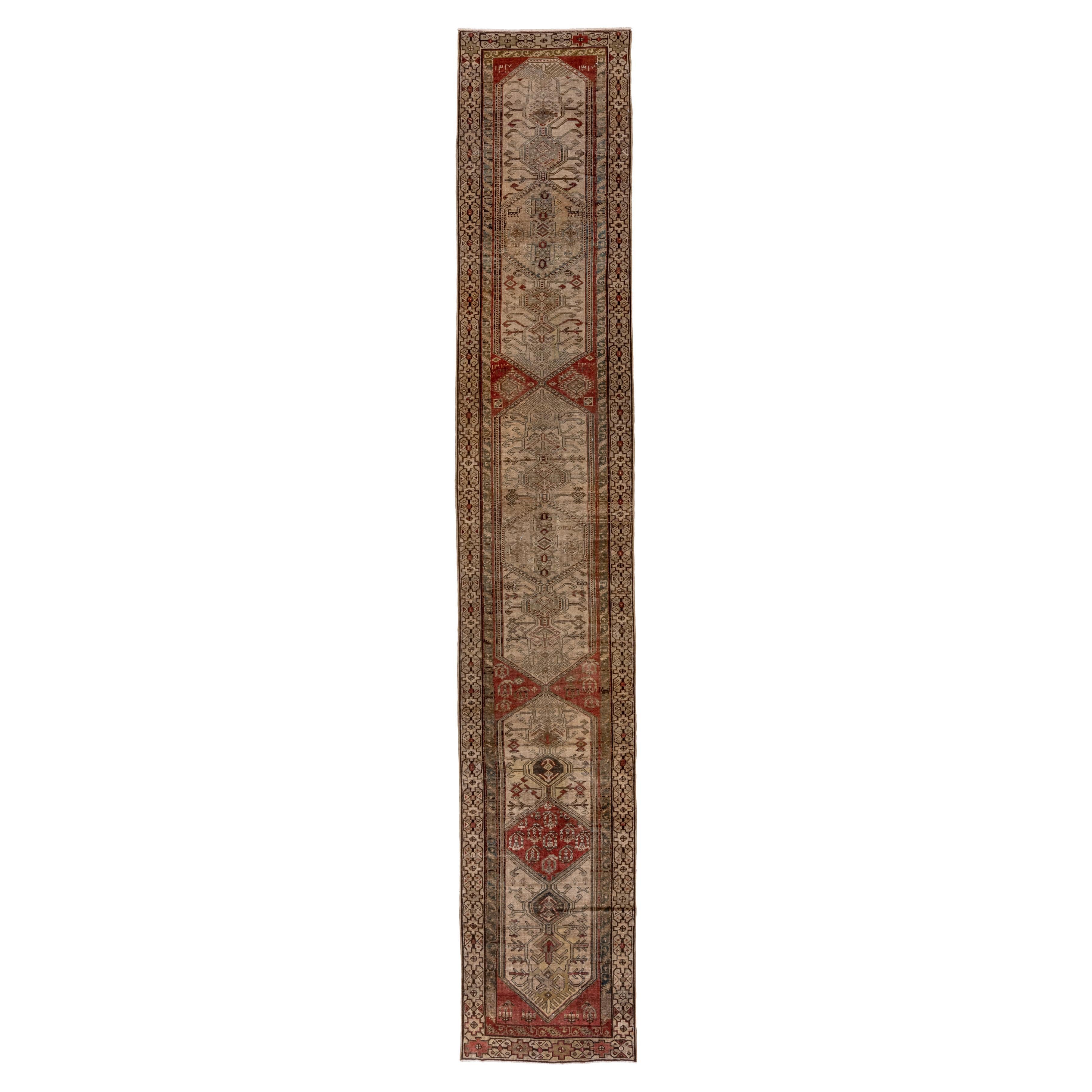 Long Antique North West Persian Runner, Circa 1920s For Sale