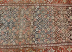 Long Antique Persian Bidjar Gallery Rug with All-Over Sub-Geometric Design