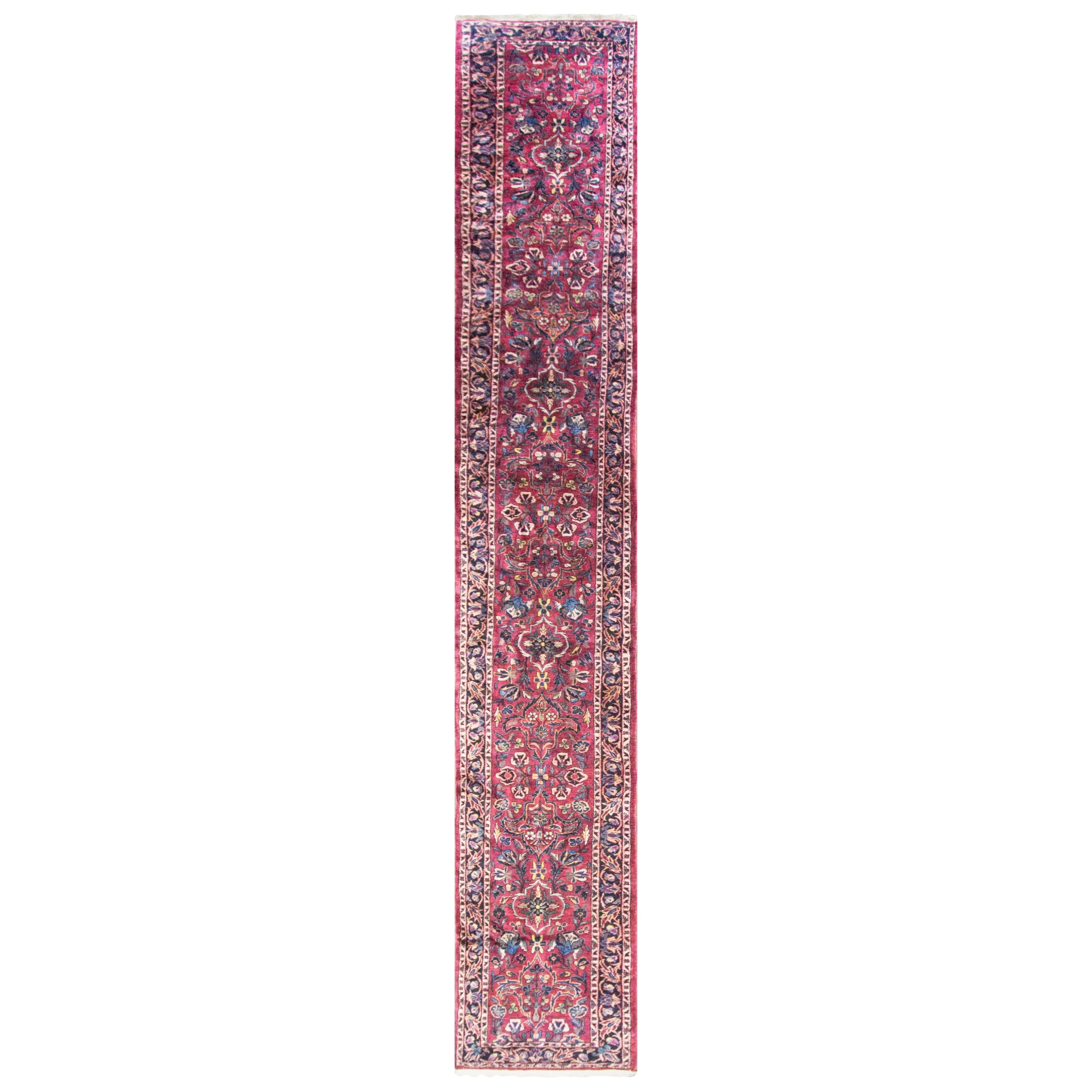 Antique Persian Lilihan Runner, 2'8" x 19' For Sale