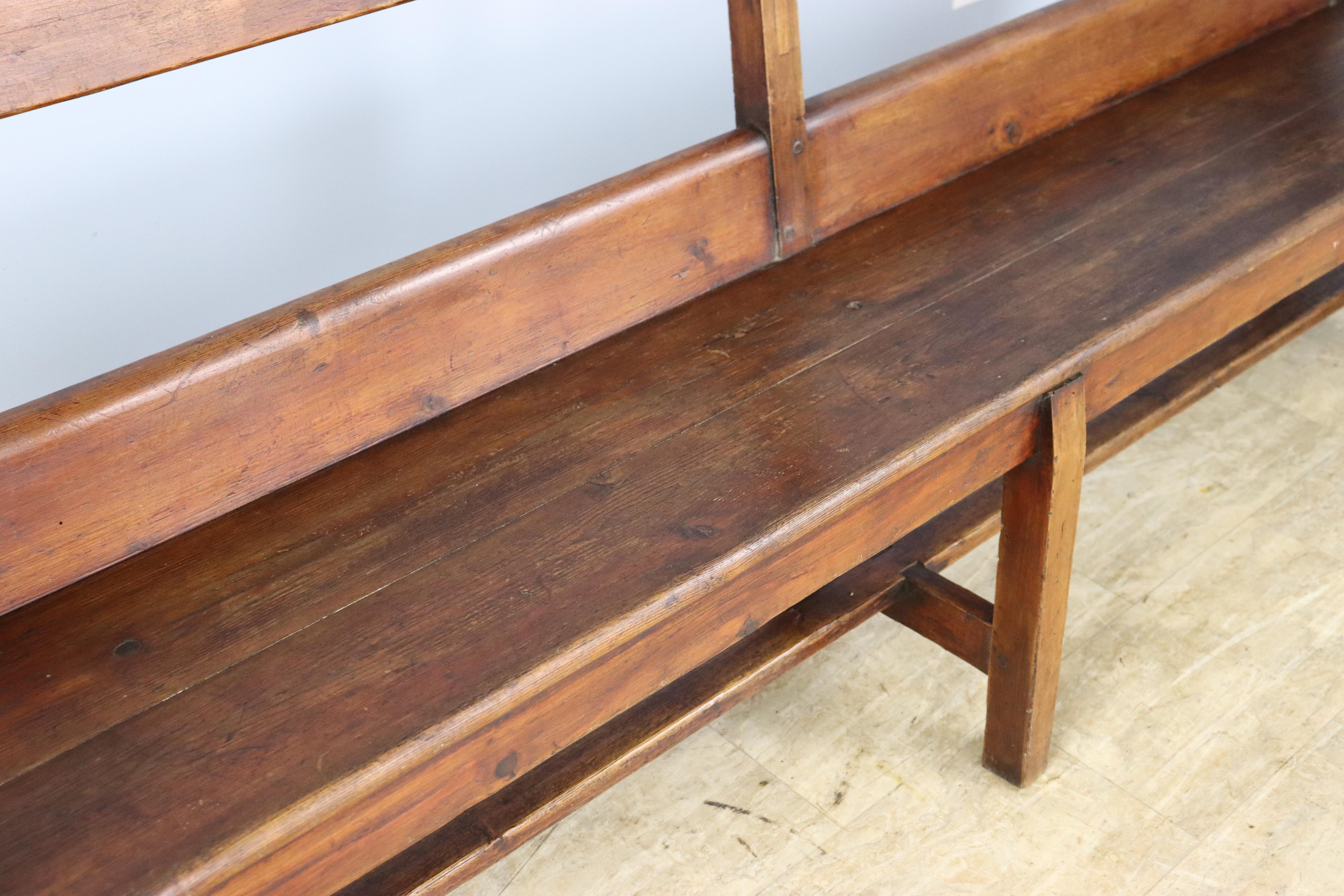 French Long Antique Pine Bench