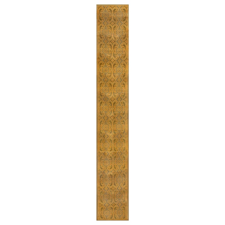 Long Antique Spanish Hallway Runner Rug. Size: 2 ft 6 in x ...