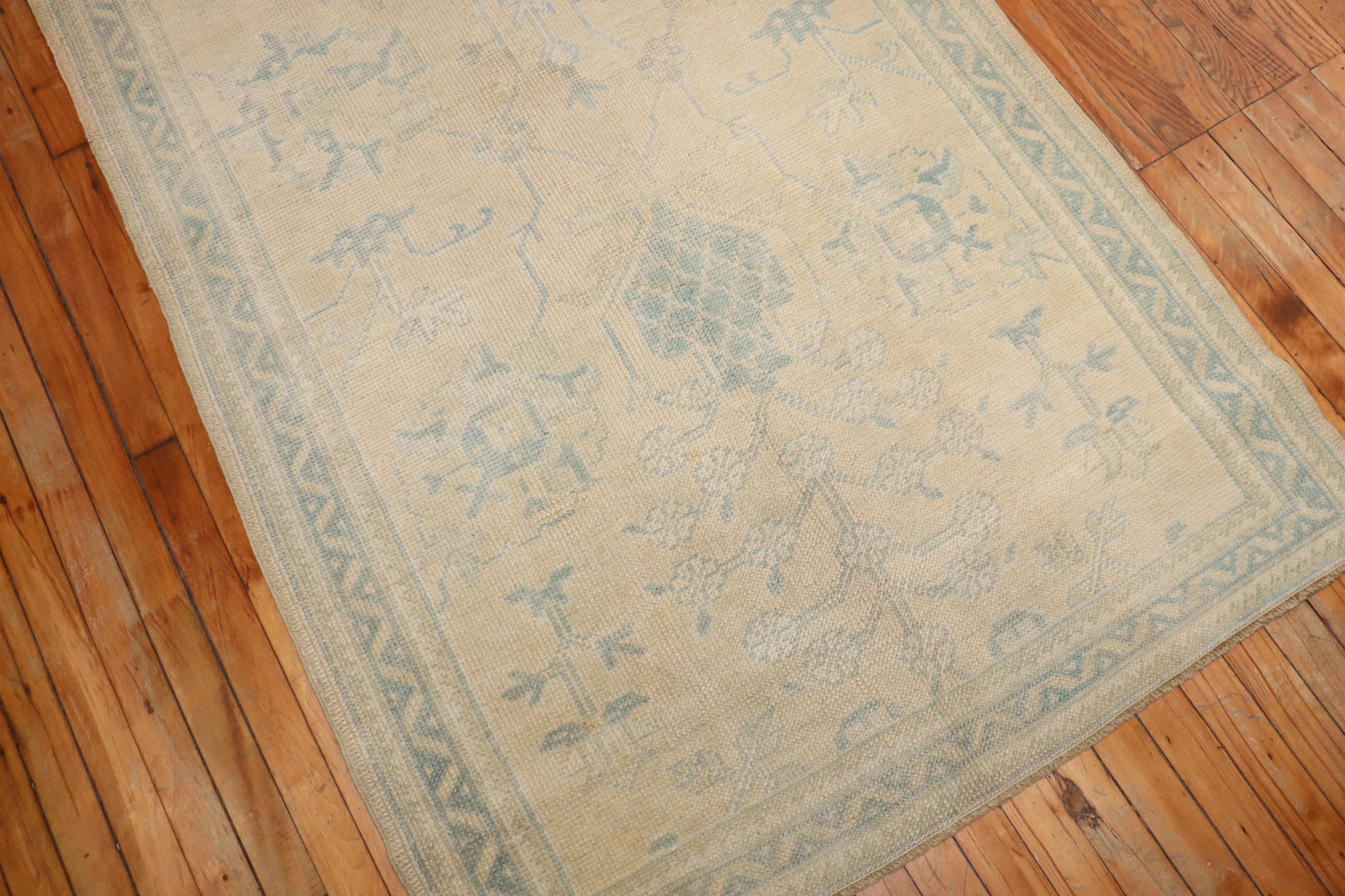 Long Antique Turkish Oushak Runner For Sale 5