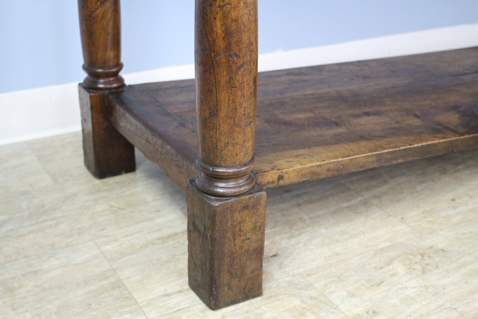 Long Antique Walnut Draper's Table 1