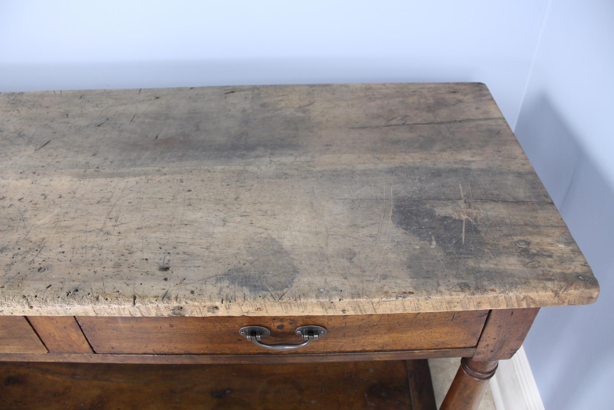 Long Antique Walnut Draper's Table 4
