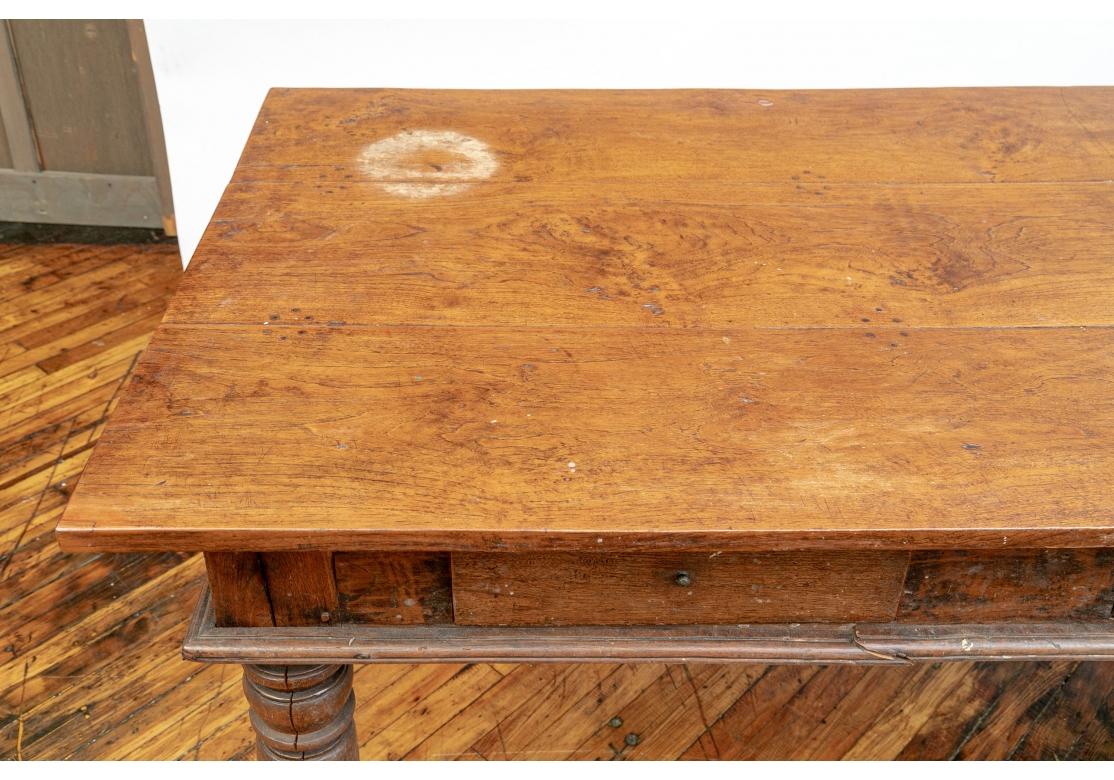 Long Antique Wood Farm Table For Sale 6