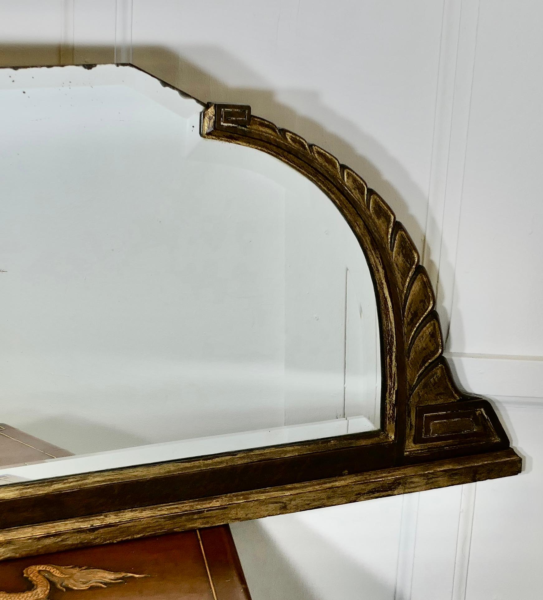 Metà XX secolo Specchio lungo in stile Deco Mirror in vendita