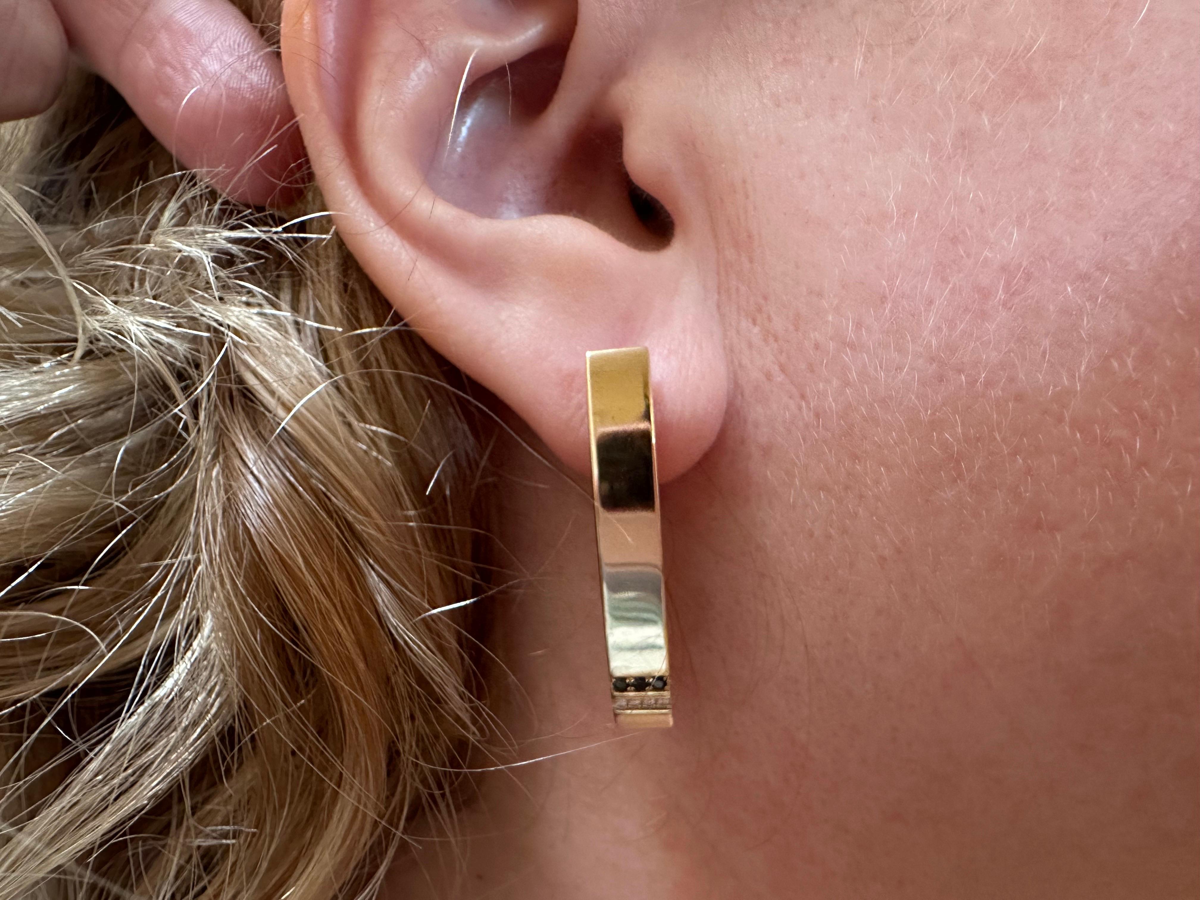 Round Cut Long Art Deco style earrings 14KT gold diamond earrings For Sale
