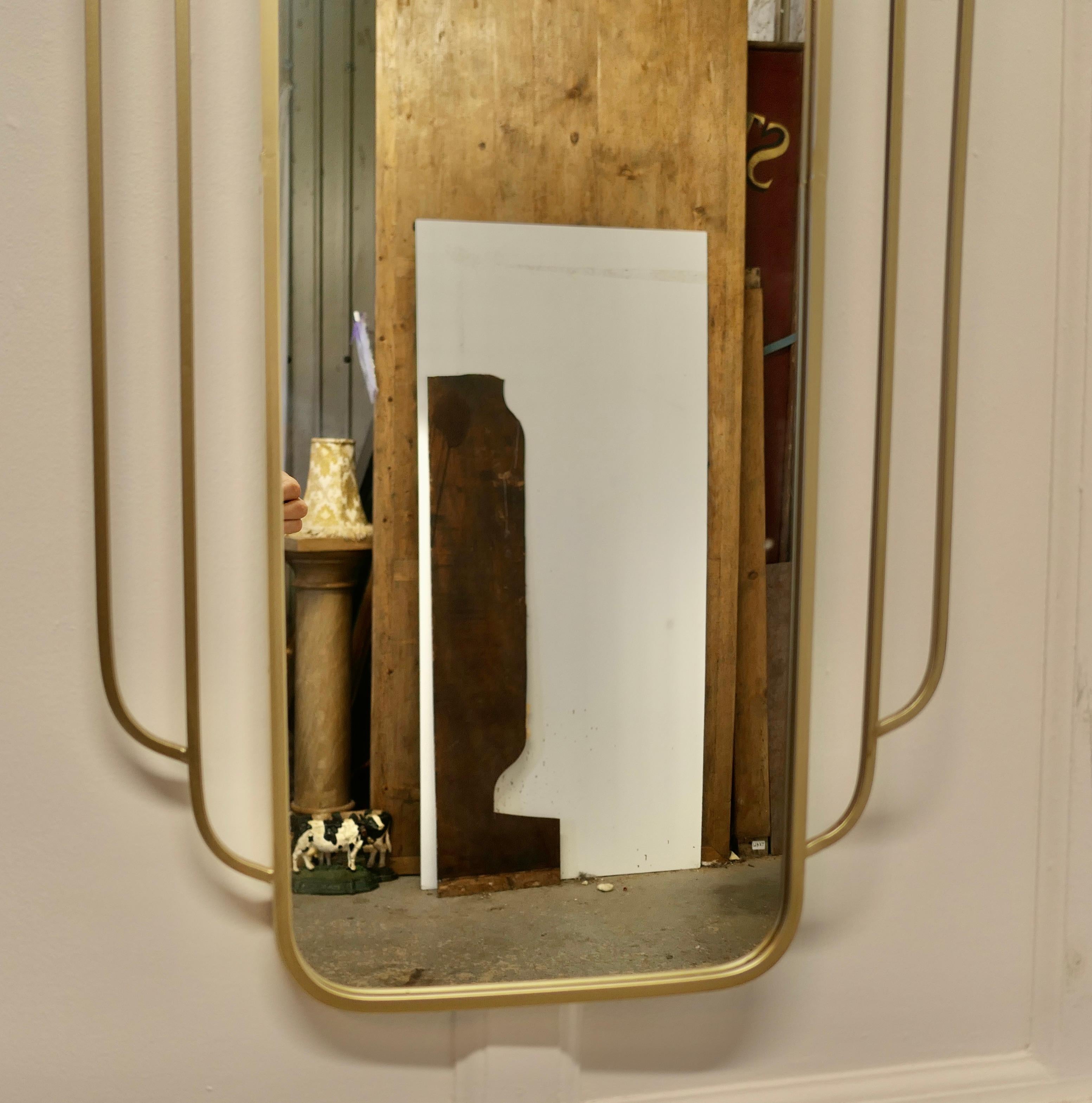 Miroir mural long de style Art déco en vente 3
