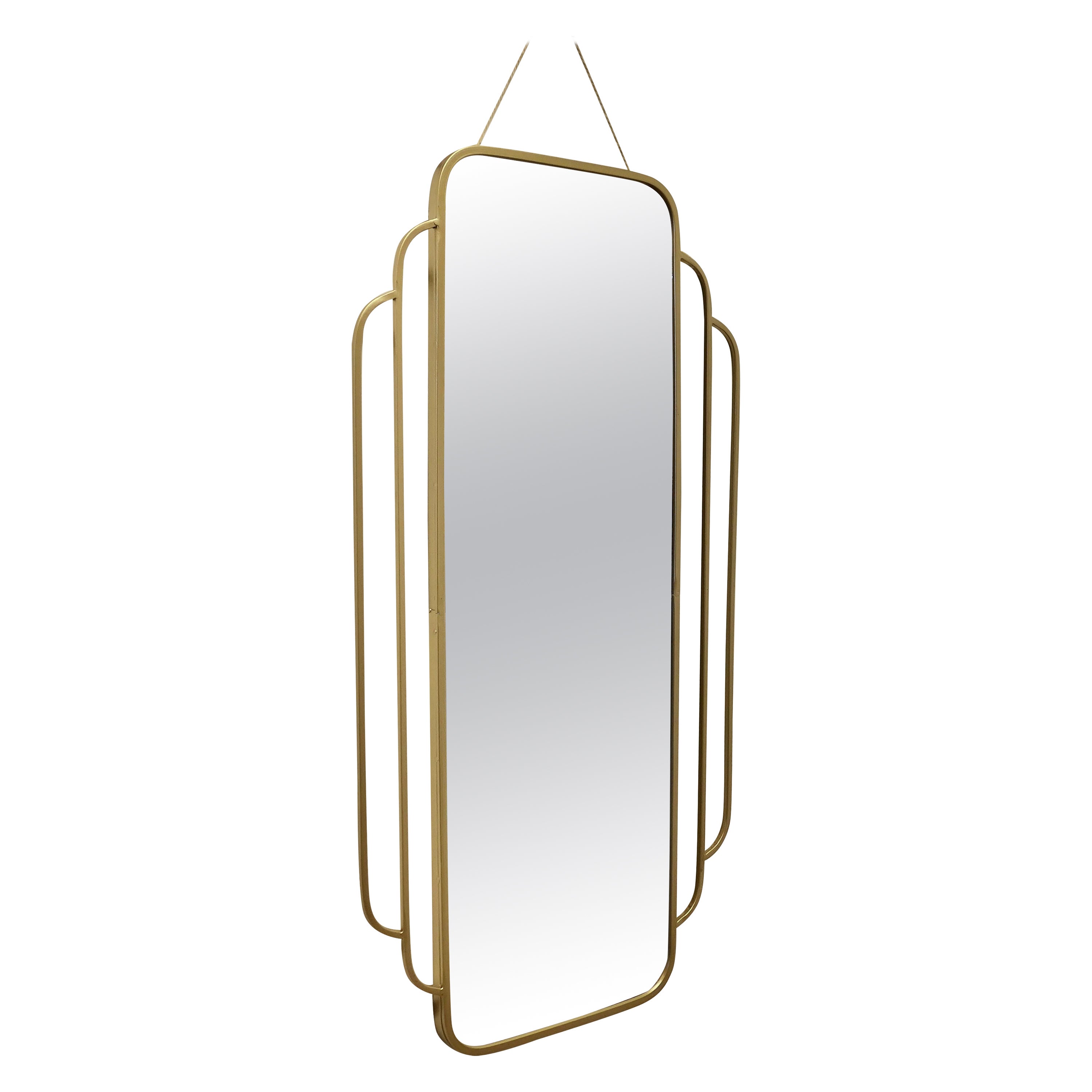 Long Art Deco Style Wall Mirror