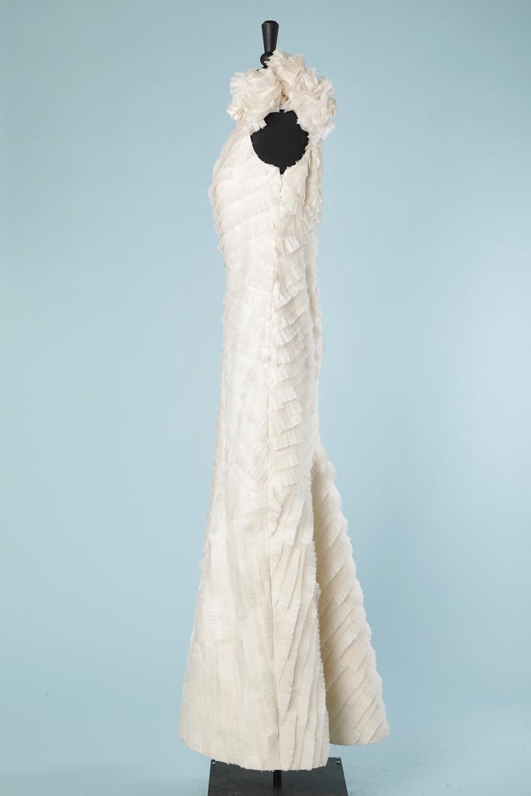 Long Asymmetrical Ruffles Long asymmetrical evening dress made of ribbon's ruffles Rolando ...