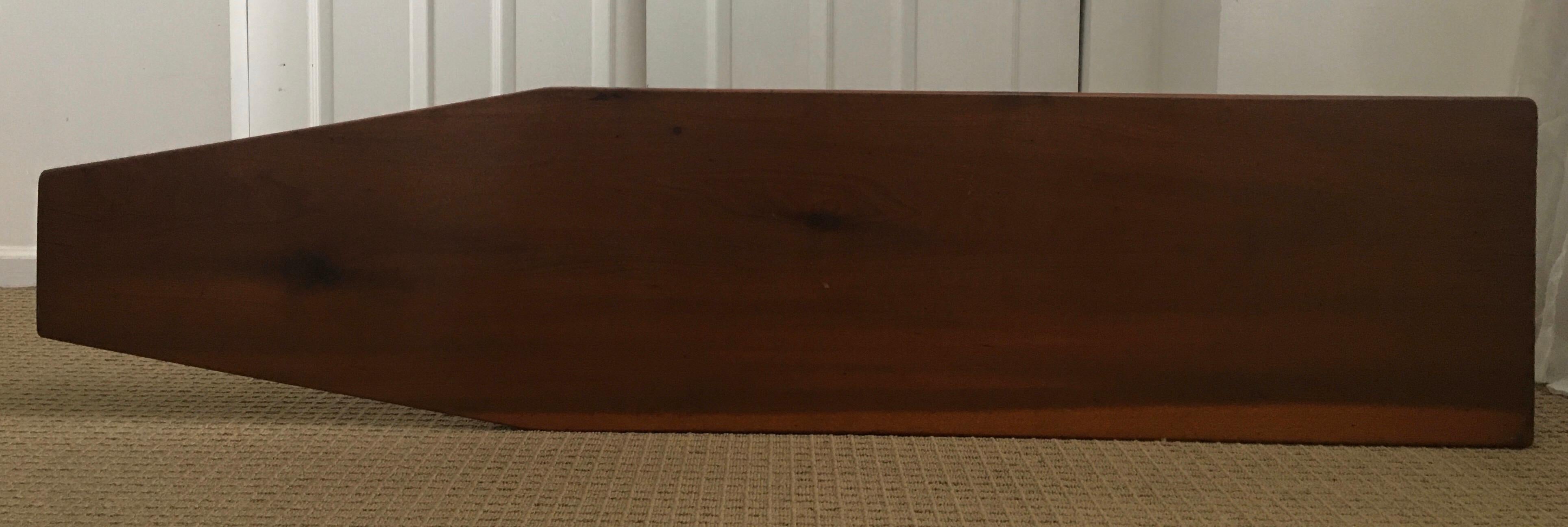 Long Asymmetrical Sculptural Danish Style Wood Coffee Table, Mid-Century Modern In Good Condition In Lambertville, NJ