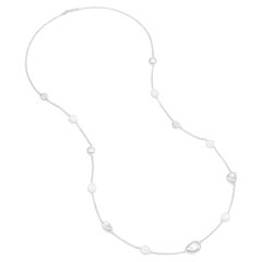 Lange barocke Perlen- & Kieselstein-Halskette aus Sterling Silber
