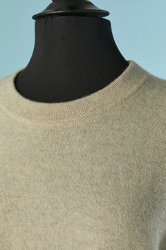 Long beige cashmere sweater CHANEL